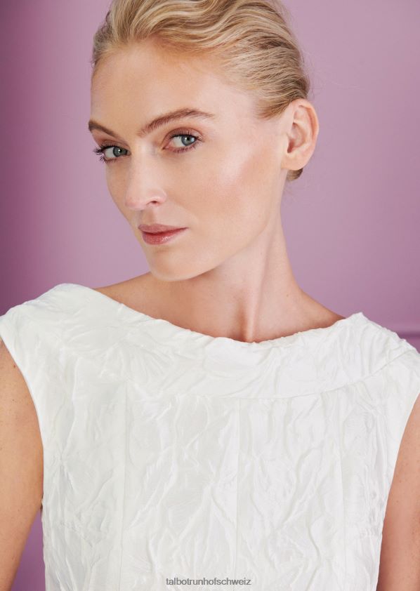 8NNJJV123 Kleidung Weiß Frauen Talbot Runhof Midikleid tomini15