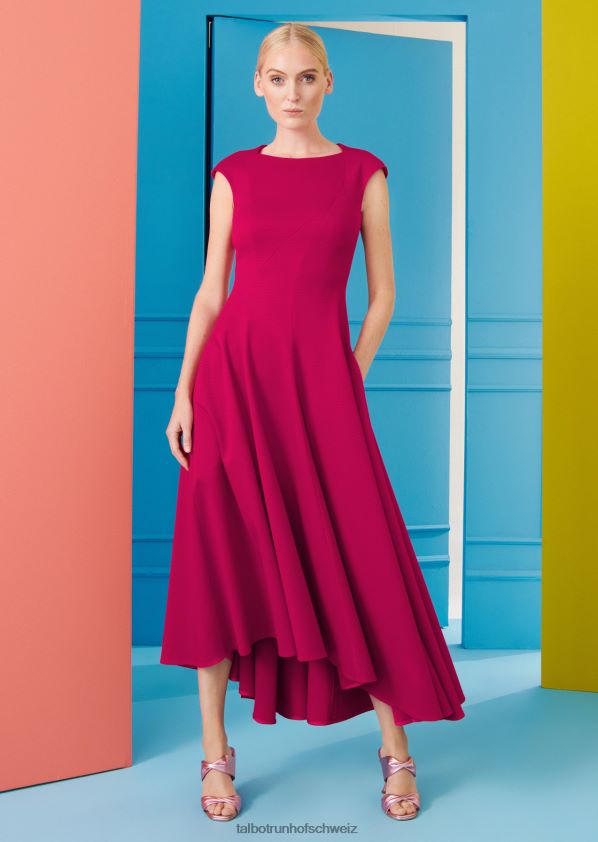 8NNJJV124 Kleidung Teebeerrosa Frauen Talbot Runhof Midikleid holanda1