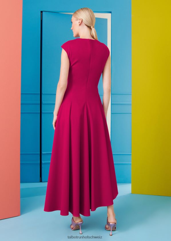8NNJJV124 Kleidung Teebeerrosa Frauen Talbot Runhof Midikleid holanda1