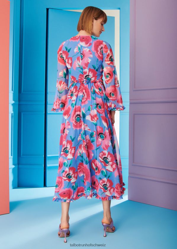 8NNJJV125 Kleidung Immergrünblau Frauen Talbot Runhof Midikleid foxtrot2