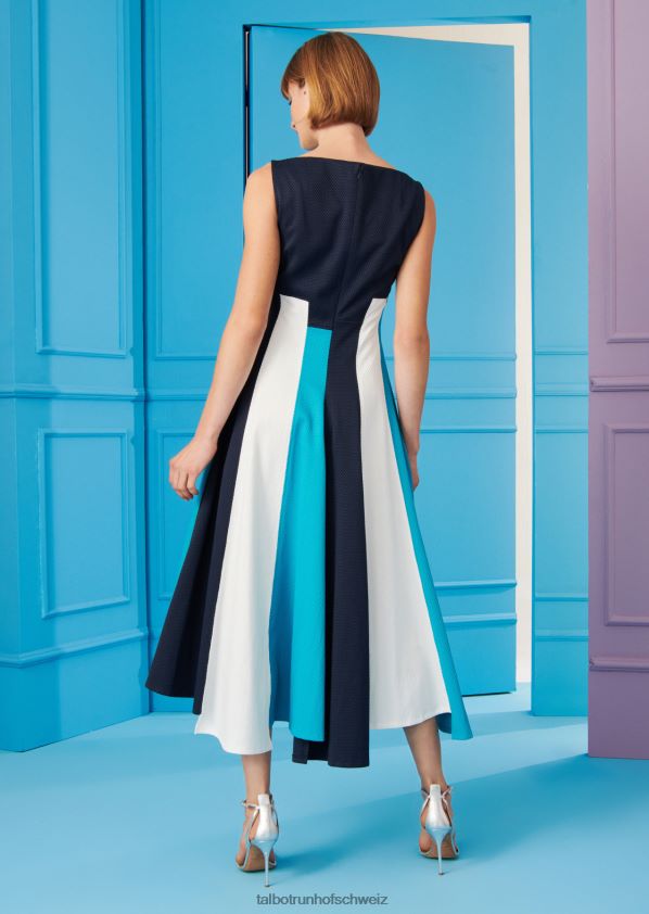 8NNJJV126 Kleidung Mischfarbe Armadablau/Bay-Türkis Frauen Talbot Runhof Midikleid foobar2