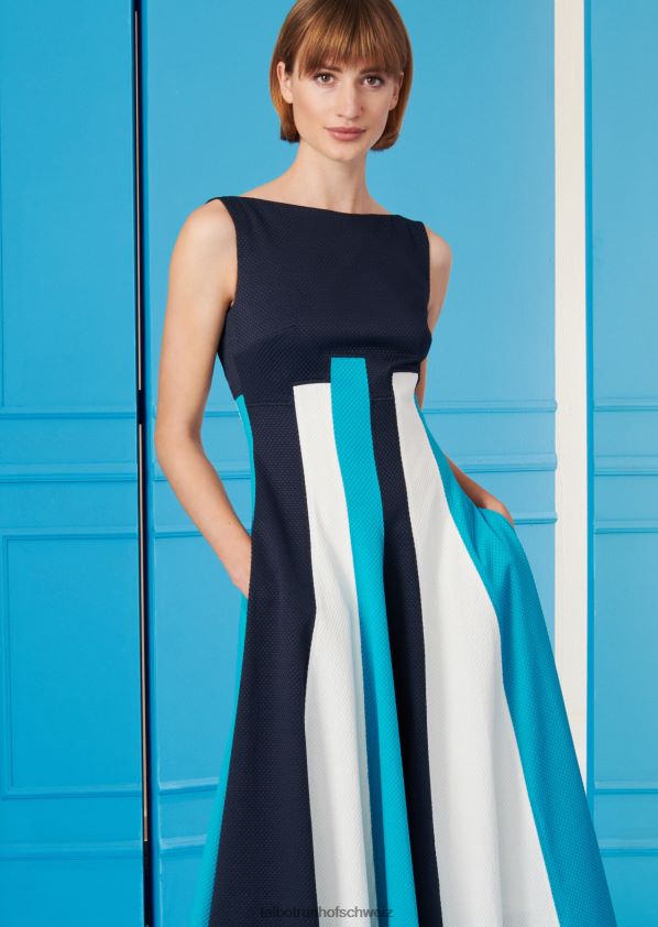 8NNJJV126 Kleidung Mischfarbe Armadablau/Bay-Türkis Frauen Talbot Runhof Midikleid foobar2