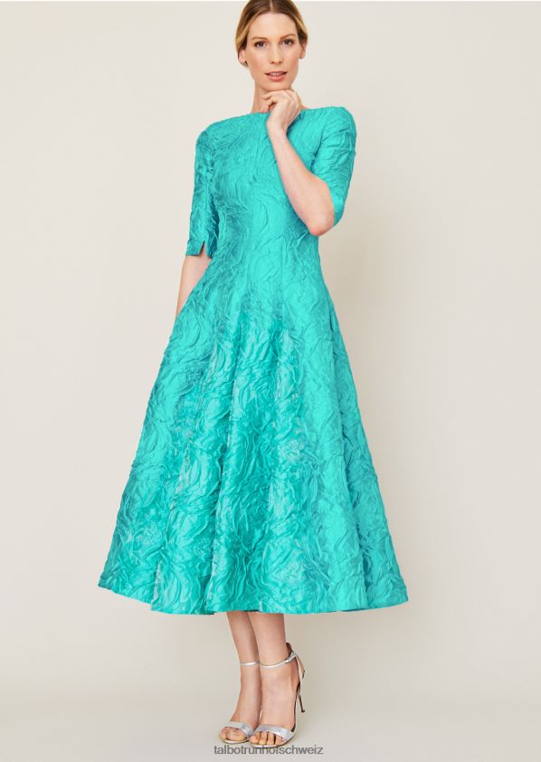 8NNJJV128 Kleidung Lagune Türkis Frauen Talbot Runhof Midikleid bogna1