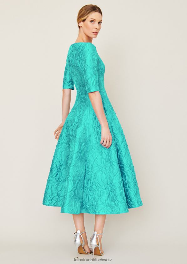 8NNJJV128 Kleidung Lagune Türkis Frauen Talbot Runhof Midikleid bogna1