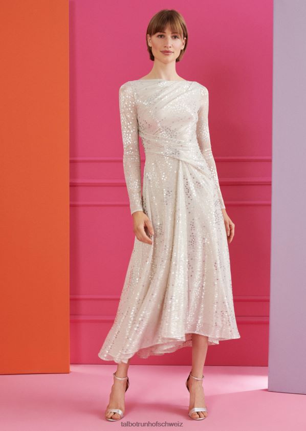 8NNJJV129 Kleidung Creme Frauen Talbot Runhof Midikleid ross22