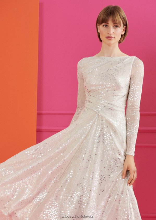 8NNJJV129 Kleidung Creme Frauen Talbot Runhof Midikleid ross22