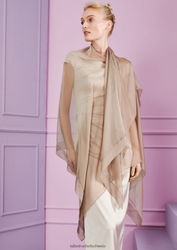 8NNJJV131 Kleidung Creme Frauen Talbot Runhof Midikleid roya1