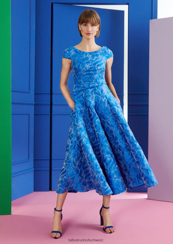 8NNJJV133 Kleidung Königsblau Frauen Talbot Runhof Midikleid homey1