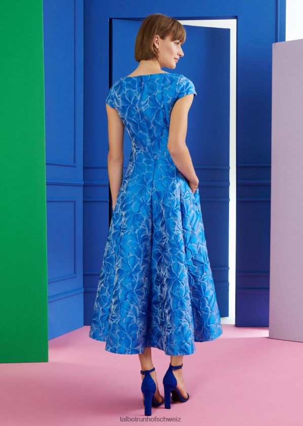 8NNJJV133 Kleidung Königsblau Frauen Talbot Runhof Midikleid homey1