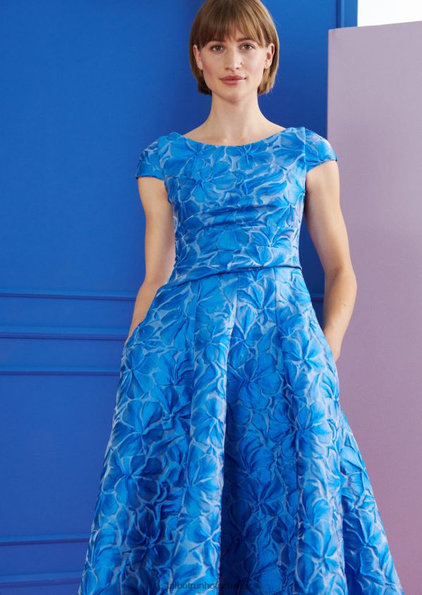 8NNJJV133 Kleidung Königsblau Frauen Talbot Runhof Midikleid homey1