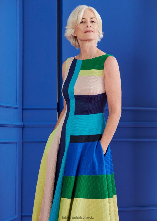 8NNJJV134 Kleidung Mischfarbe Smaragdgrün Frauen Talbot Runhof Midikleid hogo1