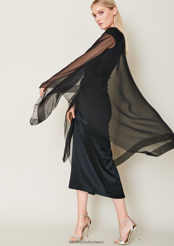 8NNJJV135 Kleidung Schwarz Frauen Talbot Runhof Midikleid roya1