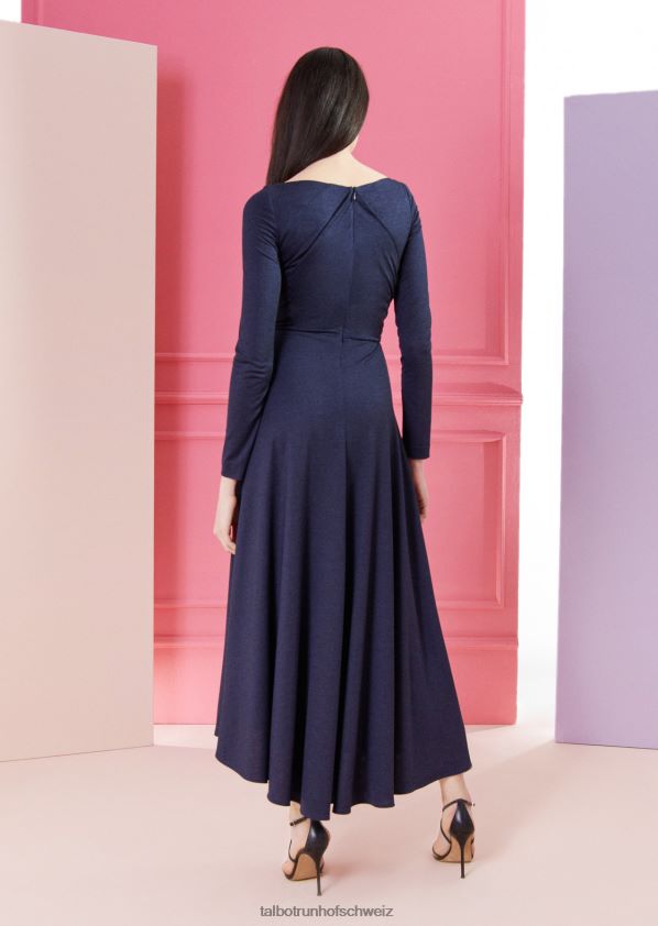 8NNJJV140 Kleidung Mitternachtsblau Frauen Talbot Runhof Midikleid ross27