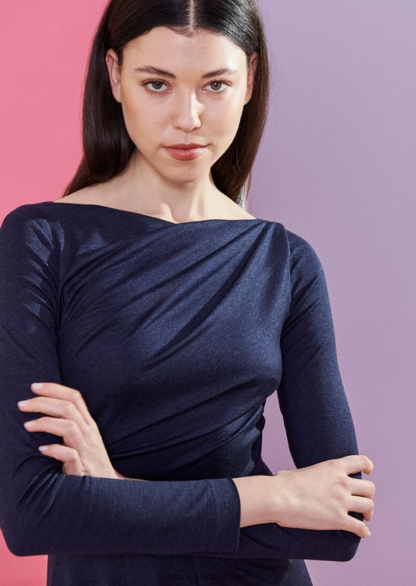 8NNJJV140 Kleidung Mitternachtsblau Frauen Talbot Runhof Midikleid ross27