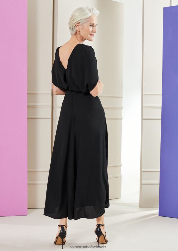 8NNJJV145 Kleidung Schwarz Frauen Talbot Runhof Midikleid gosha1