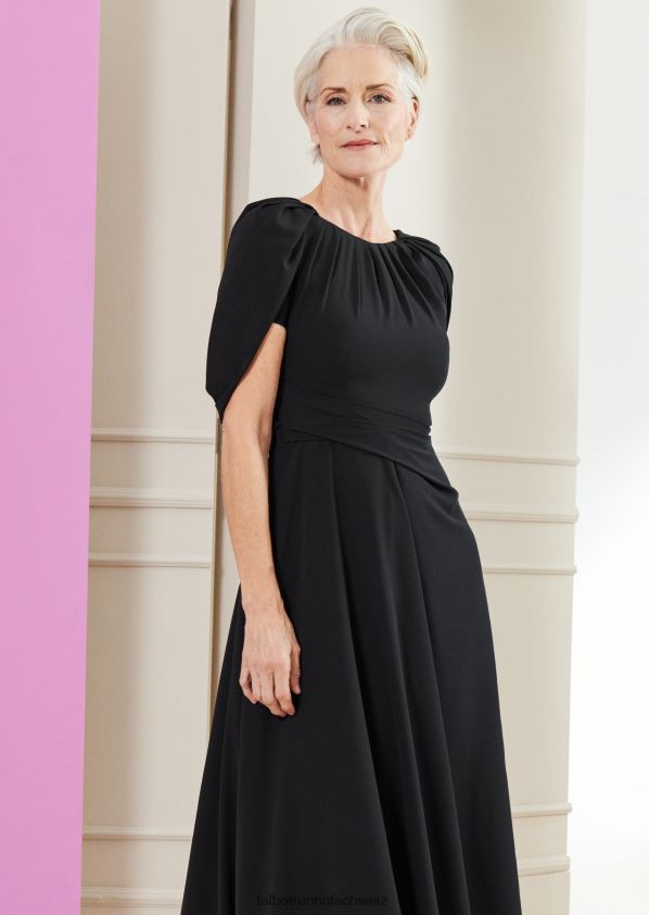 8NNJJV145 Kleidung Schwarz Frauen Talbot Runhof Midikleid gosha1