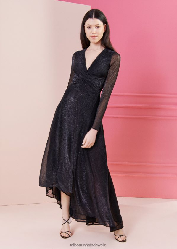 8NNJJV146 Kleidung Schwarz Frauen Talbot Runhof Midikleid Golambini1