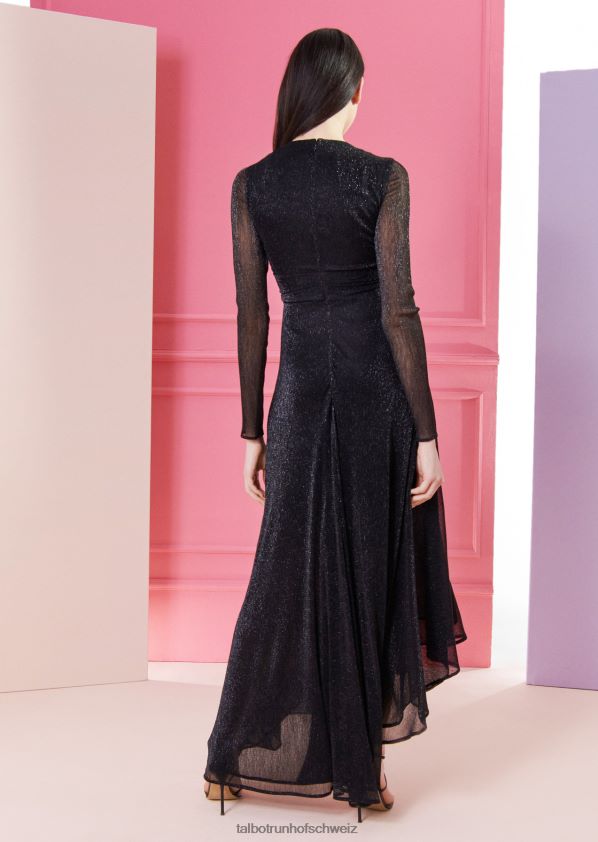 8NNJJV146 Kleidung Schwarz Frauen Talbot Runhof Midikleid Golambini1