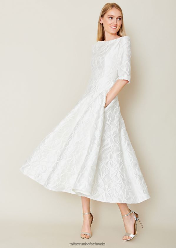 8NNJJV147 Kleidung Weiß Frauen Talbot Runhof Midikleid bogna2