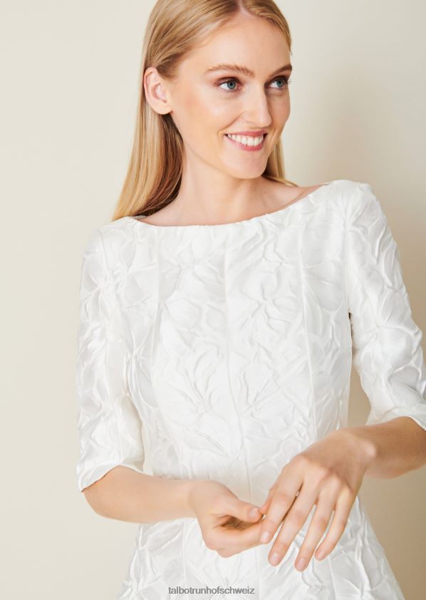 8NNJJV147 Kleidung Weiß Frauen Talbot Runhof Midikleid bogna2