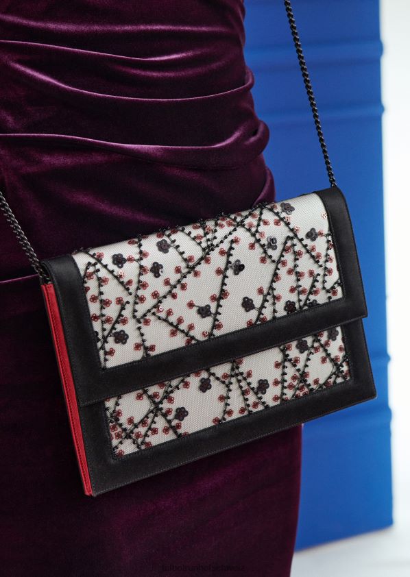 8NNJJV431 Zubehör Schwarz-Weiss Frauen Talbot Runhof Pellegrino Paris Clutch Helena